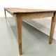 Large XXL farmhouse table in solid pine with 1950s tapered legs.