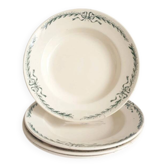 Assiettes creuses Longchamp en terre de fer
