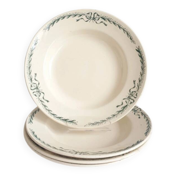Deep plates Longchamp in ironstone