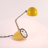 Space age yellow telescopic pill reading lamp by well-lite, honkong 1970s.