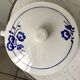Soup tureen Saint-Amand blue flowers 30s-40s