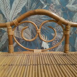 Tables chevet vintage rotin