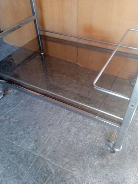 Vintage rolling serving cart