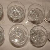 8 crystal aperitif glasses by "Baccarat", model "Caton"