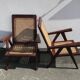Exotic wooden antique armchairs