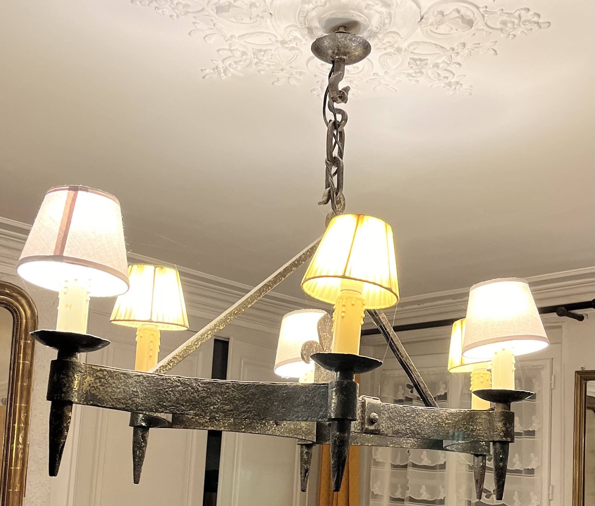 Brutalist style chandelier