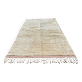 Ecru and beige Moroccan Mrirt rug 350x250 cm – textured minimalist design