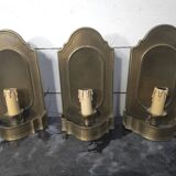 Vintage brass wall lights x 3