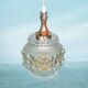 Vintage Scandinavian glass pendant, bubble glass pendant.