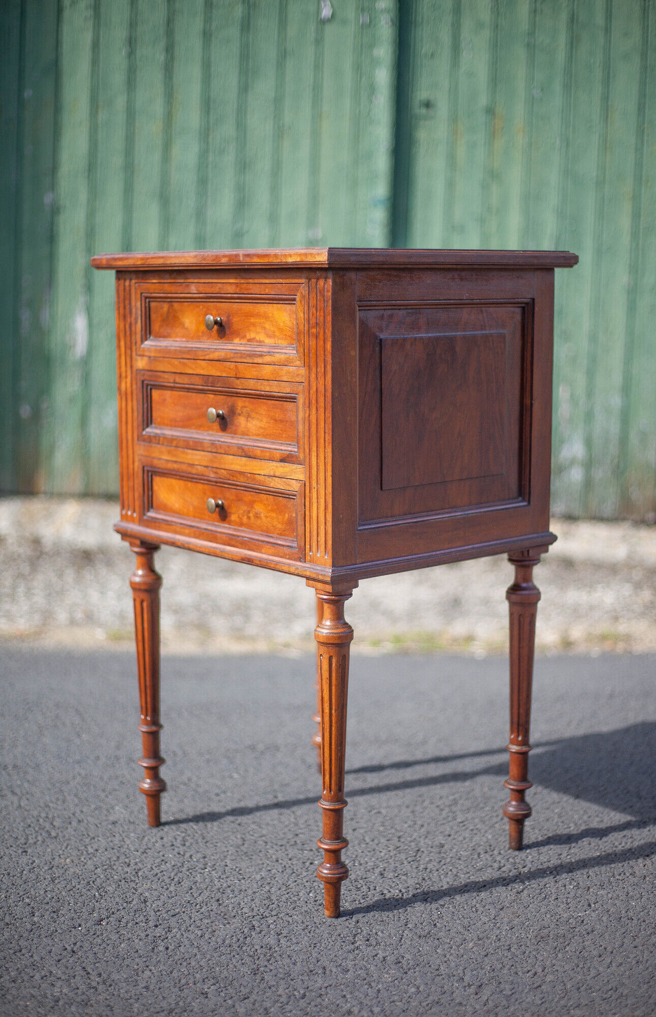 Vintage wood bedside table