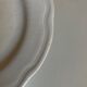 Set of 7 Mougins plates in white enamelled clay with gadroons