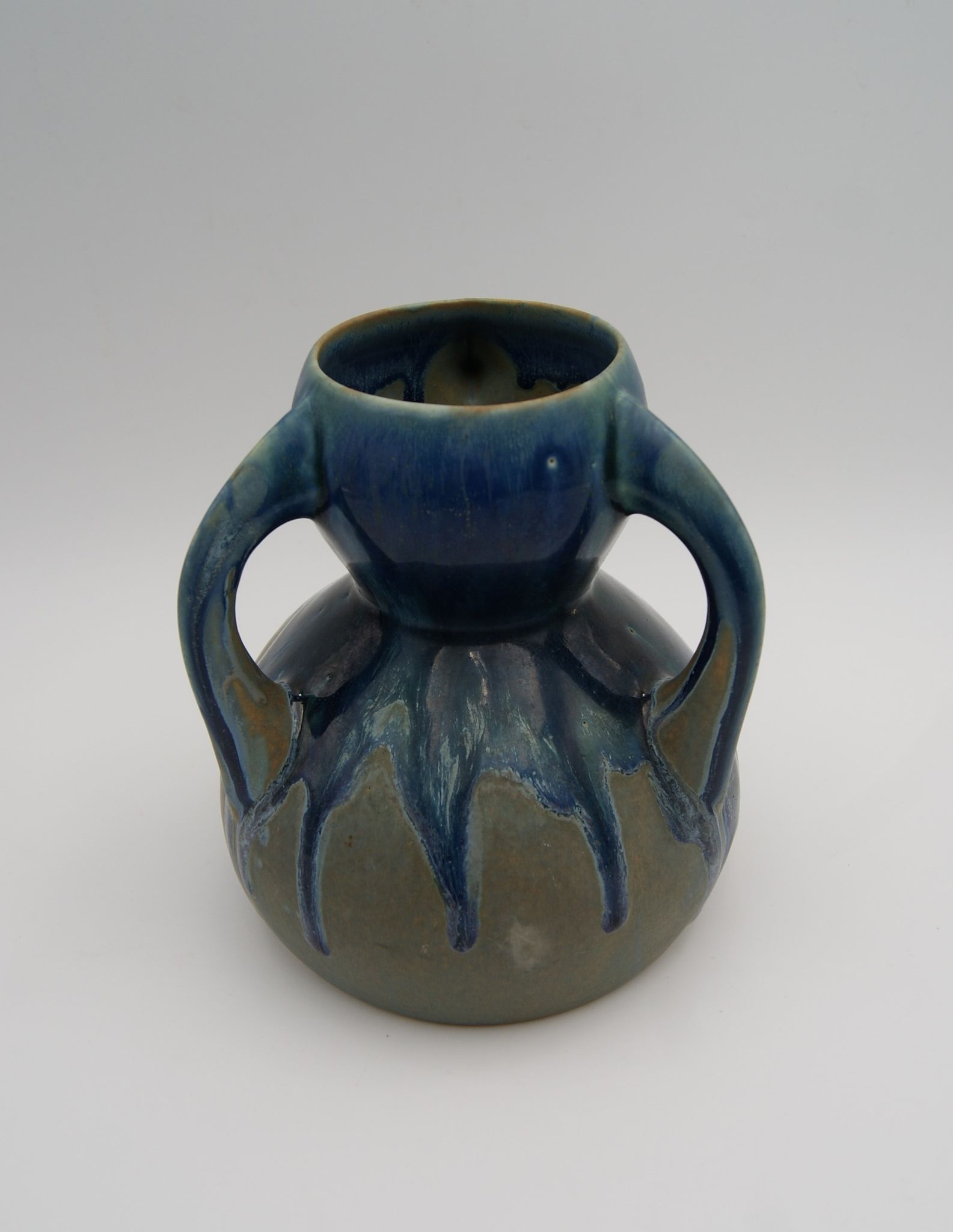 Vase 3 handles Métenier vintage