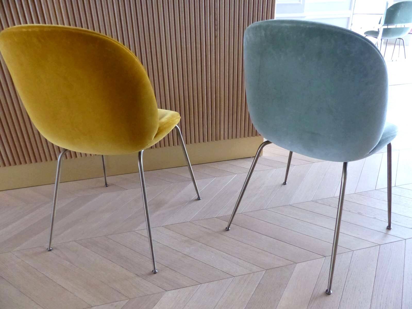 Set of 8 "Beetle Dining Chairs" by GUBI designed by GamFratesi
