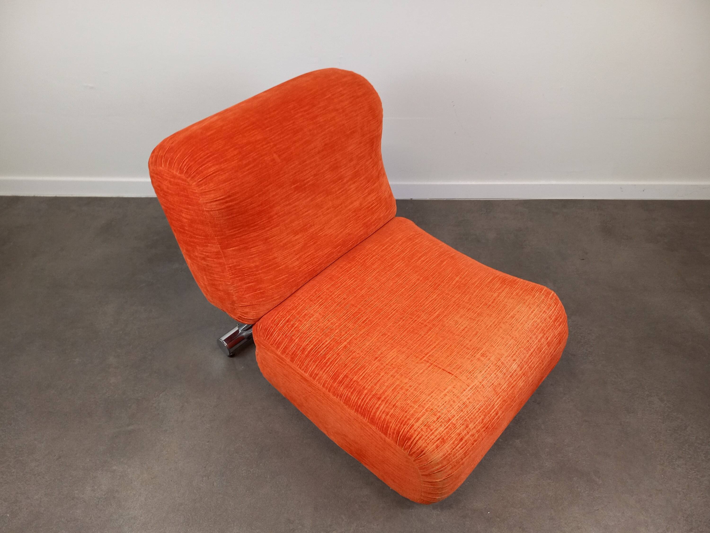 Vintage orange fireside chair