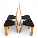 Tranekaer set of 4 Iris dining chairs by Bob van den Berghe, 1980