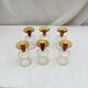 Set of six stemmed glasses stamped France dimensions: height -12cm- diameter 6cm-