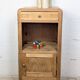 Art Deco bedside table in pine