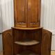 Double Body Corner Cabinet in Walnut from the end of the 19th century
