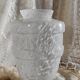 Grand vase verre de clichy blanc