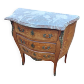 Curved commode in rosewood, Louis XV style.