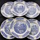 6 Vintage Pyroplan BP Advertising Porcelain Dinner Plates