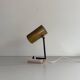 Lampe de bureau minimaliste à tête en laiton et base en marbre, années 1960, Allemagne