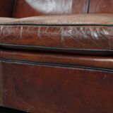 Sturdy and large vintage sheepskin design 4-seater sofa with a sleek look