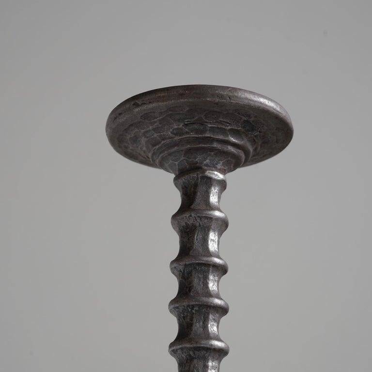 Brutalist chandelier handmade metal