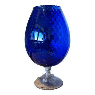 Blue standing vase in Empoli glass