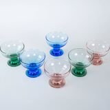 Set of dessert bowls, Italian design, 1970s, production: Italy