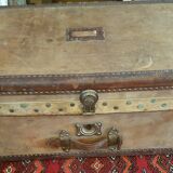 Large art deco travel trunk
