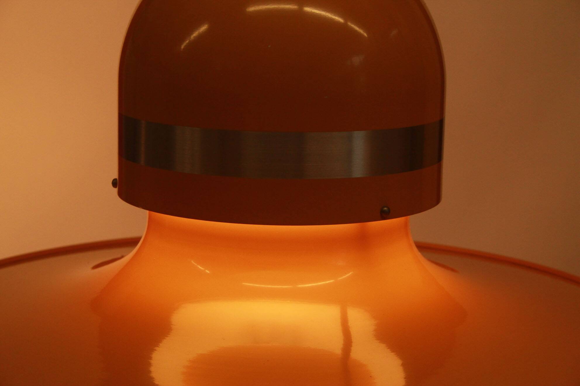 1970s ceiling lamp in yellow, Space Age