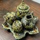 Vallauris fat lava ceramic condiment set