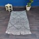 Small Moroccan Berber Carpet Made Main Zanafi Black 100x160 cm