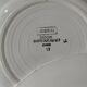 6 Digoin Sarreguemines Sobral plates in raspberry and grey-blue.
