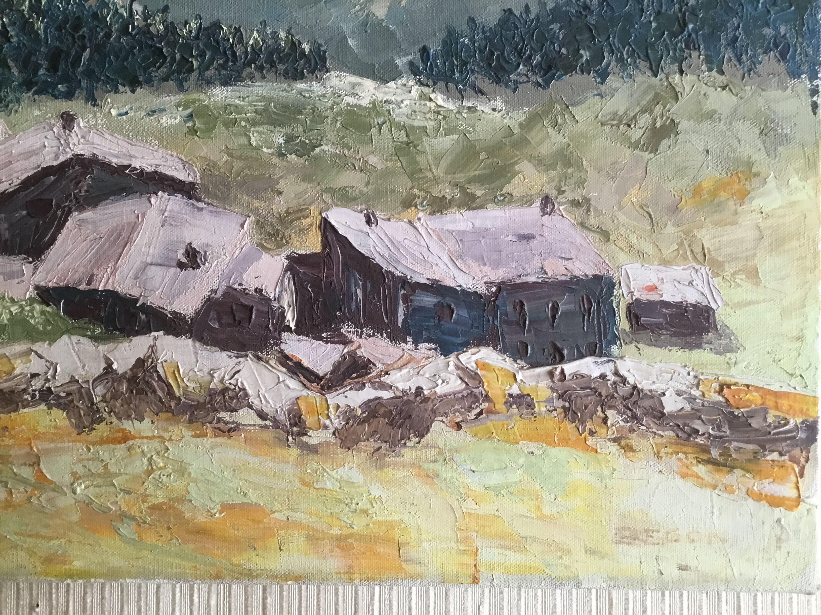 Oil on canvas "Provencal Drôme"