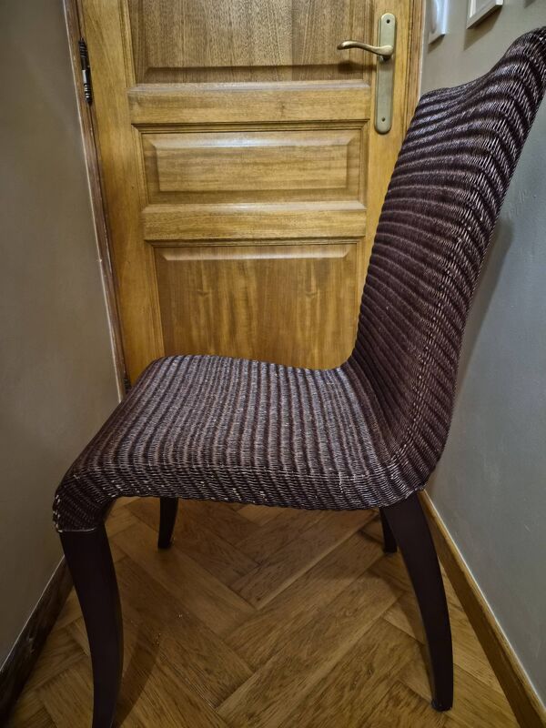 Chaise en rotin tressé ''Melissa'' par Vincent Sheppard