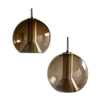 Pair of raak Amsterdam globe suspensions