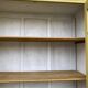 Antique yellow display cabinet