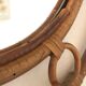 Vintage rattan round mirror 43cm
