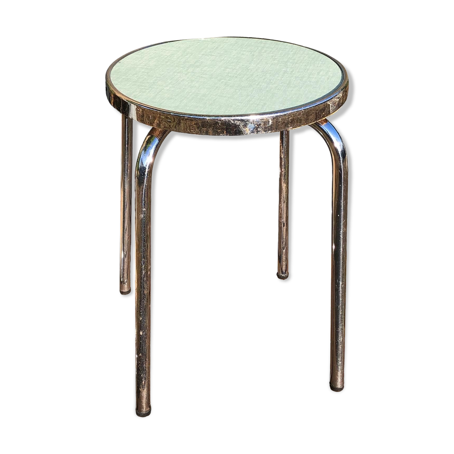 Tabouret en formica rond