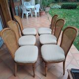 set of 6 wooden chairs