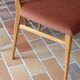 4 vintage Scandinavian chairs in light wood, 1960s.