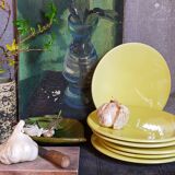 Six vintage Czech ceramic dessert plates