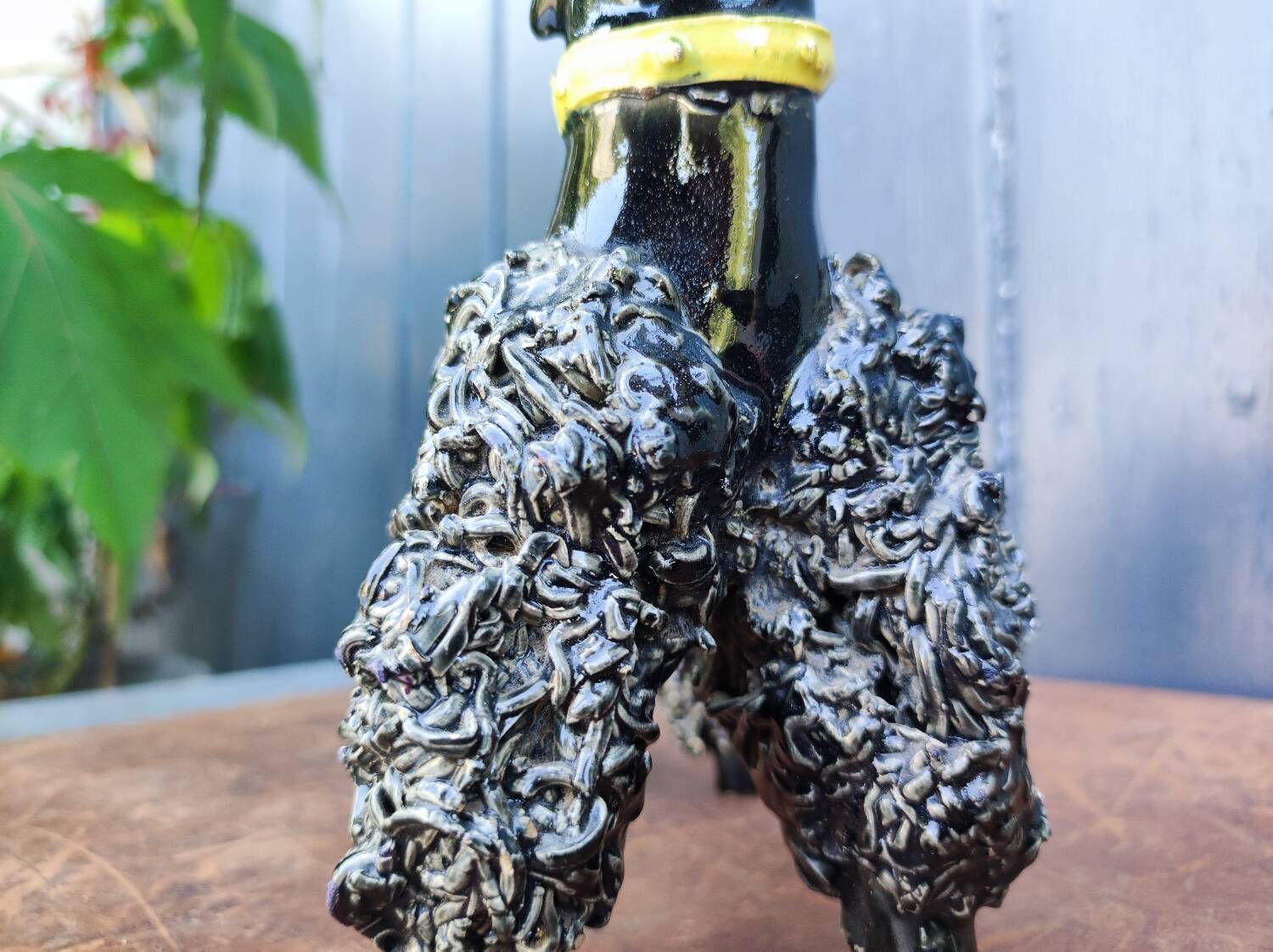 Groomed Poodle in Iridescent Ceramic, 1950