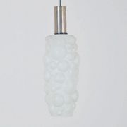 Vintage hanging lamp in glass with organic shape, 1960s