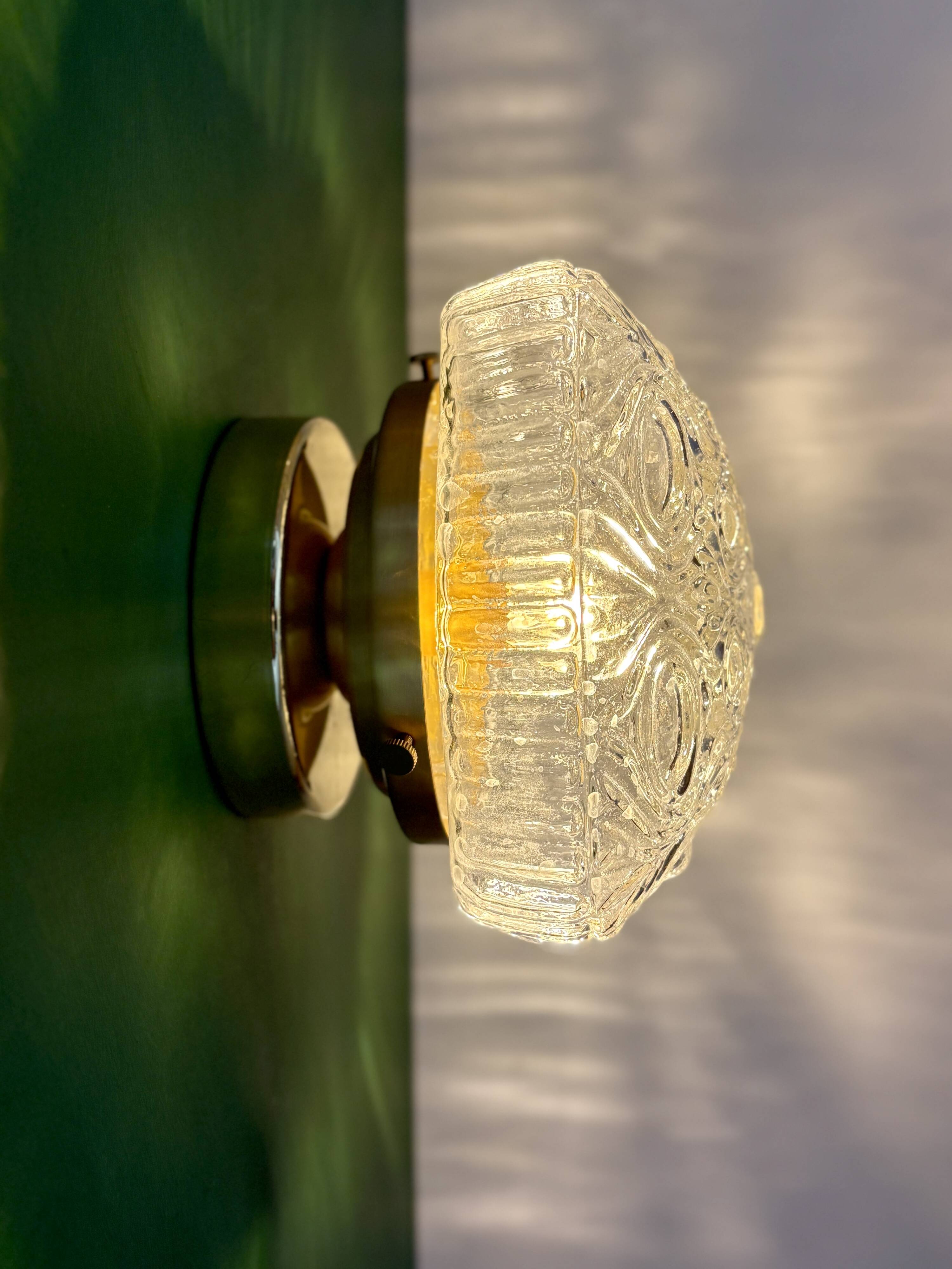 Vintage glass globe wall or ceiling light.