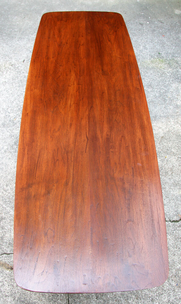 Table basse - teck et bois noir - 1960