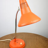 Adjustable Desk Lamp in Orange Painted Metal from TEP, 1970s