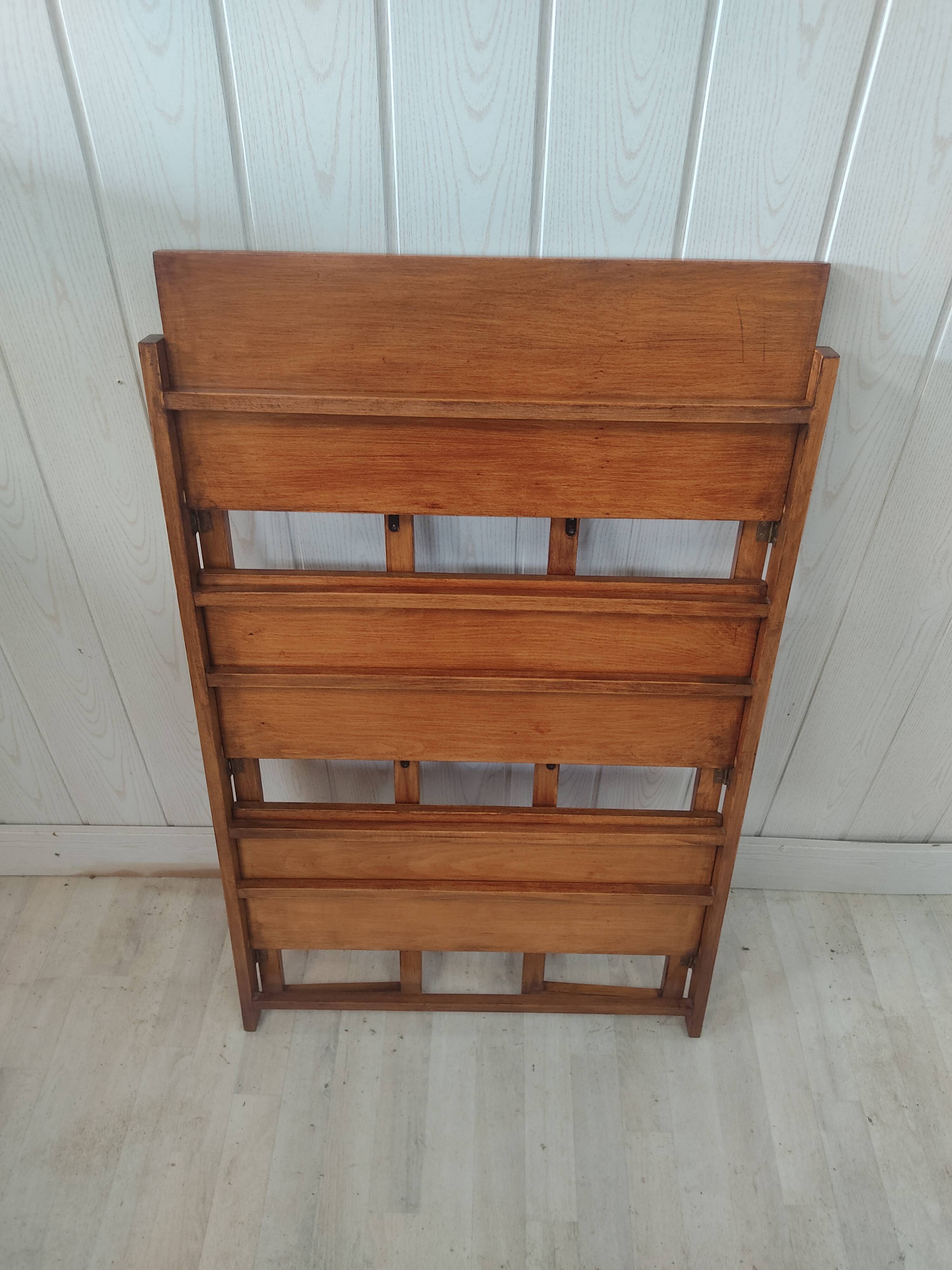 Vintage folding shelf in solid wood